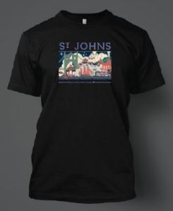 A custom t-shirt we printed for a local neighborhood association's fundraiser earlier this year. 