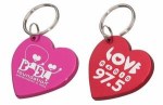 aluminum heart key tag